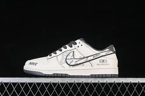 All categories Nk SB Dunk Series Nk SB Dunk Low High-end customized low-top sneakers Nike SB Dunk Low Balenciaga co-branded white and gray print High-end customized low-top casual sneakers XD1588-246